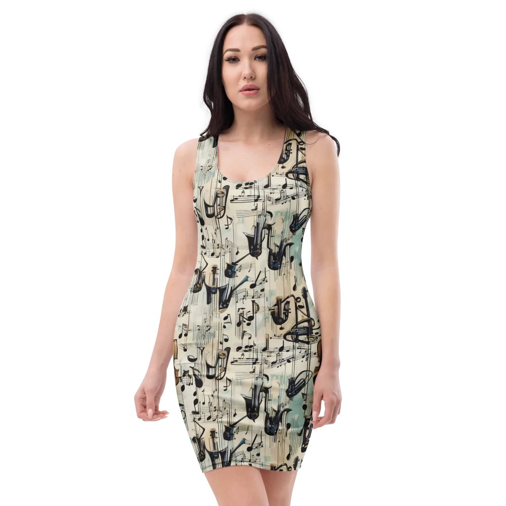 Midnight Symphony on Bodycon Dress — Front