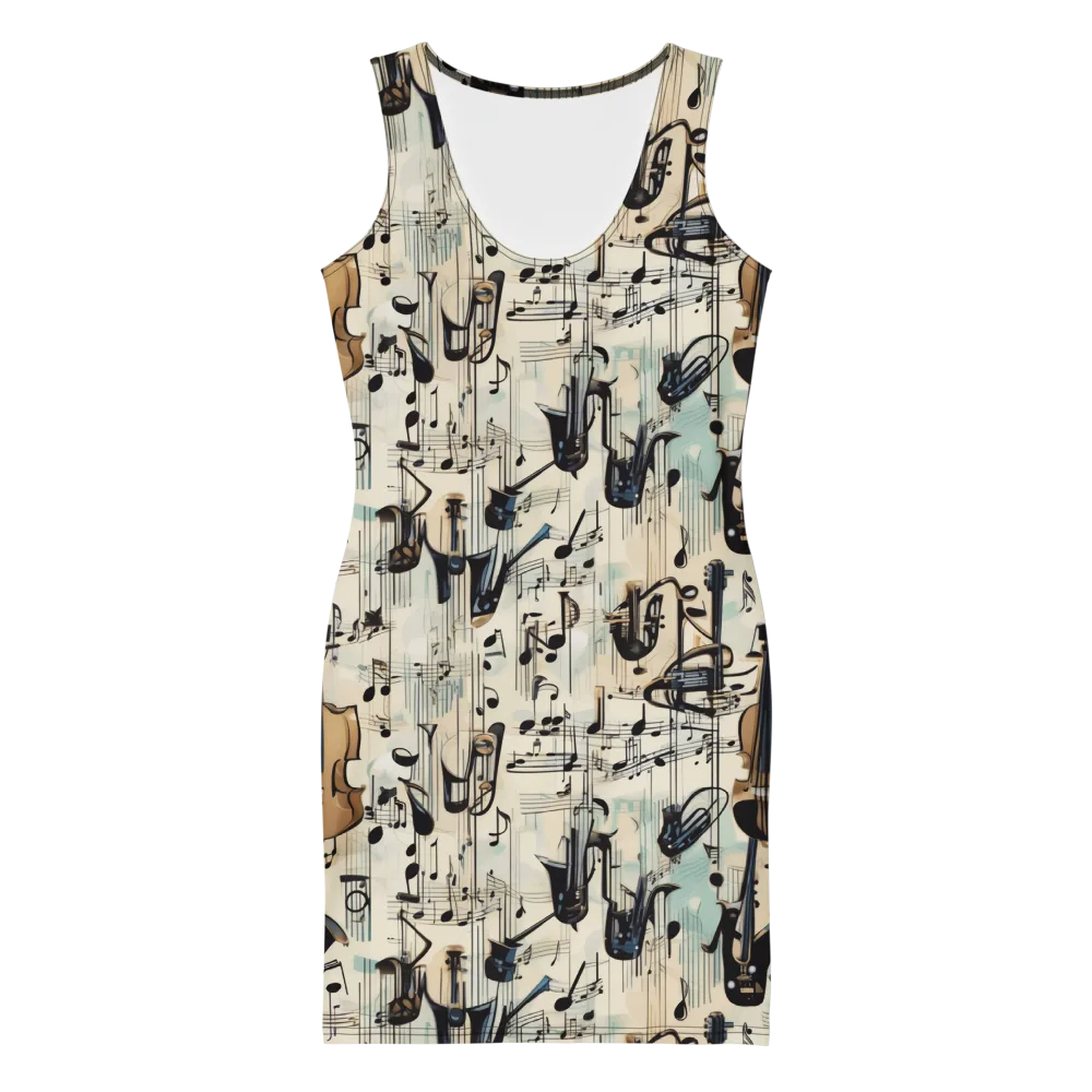 Midnight Symphony on Bodycon Dress — Front