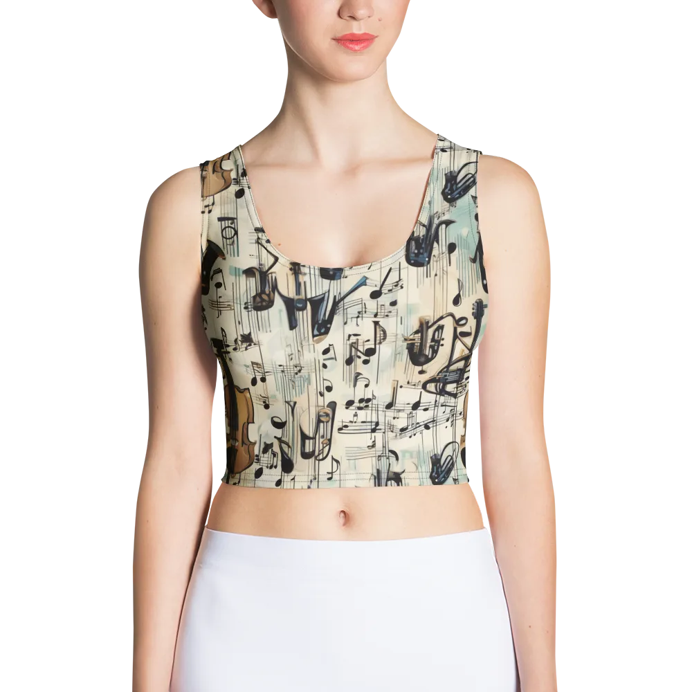 Midnight Symphony on Crop Top — Front