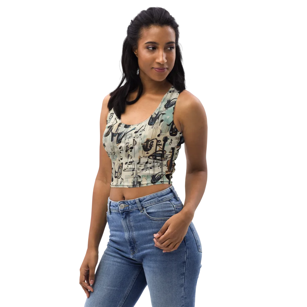 Midnight Symphony on Crop Top — Left Front