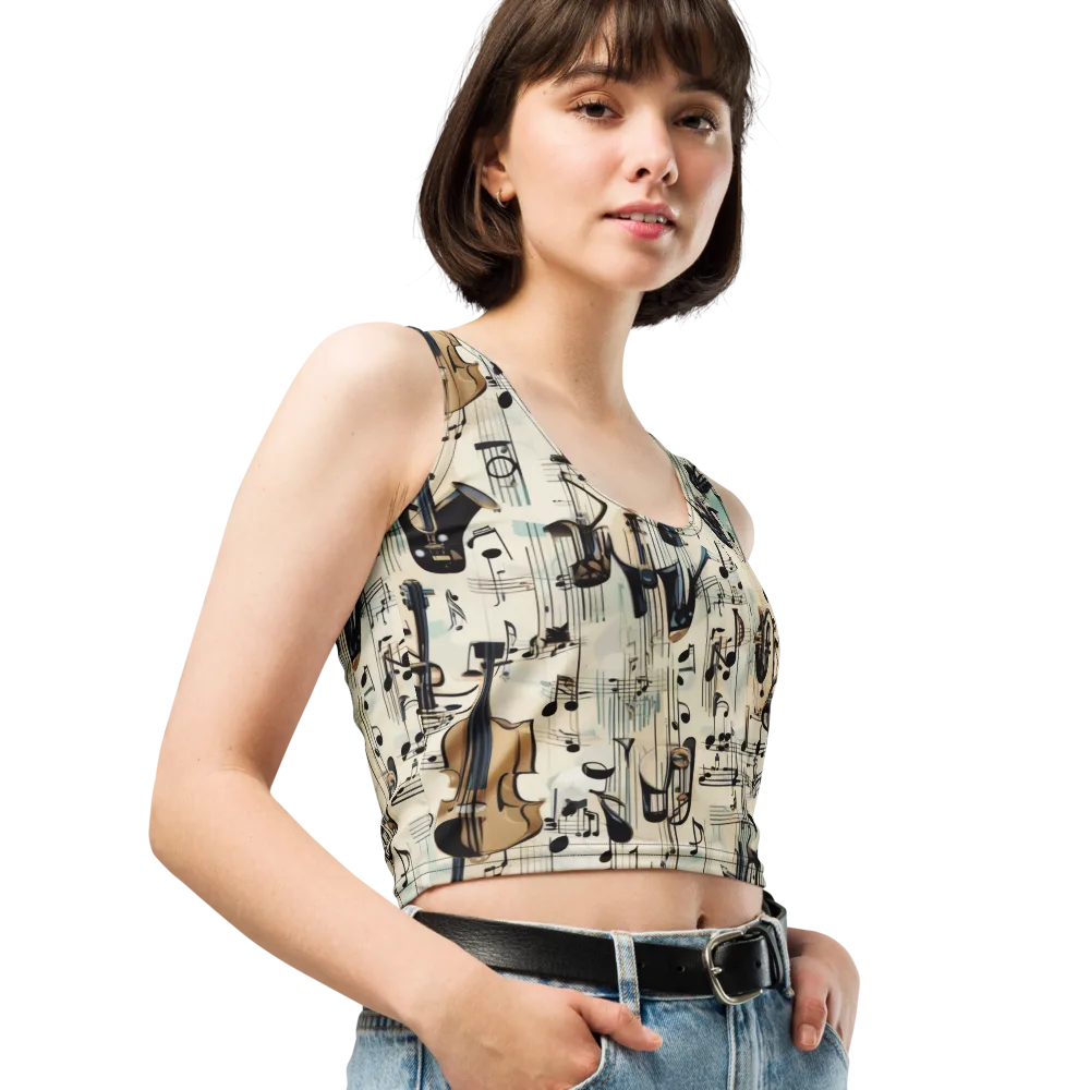 Midnight Symphony on Crop Top — Right Front