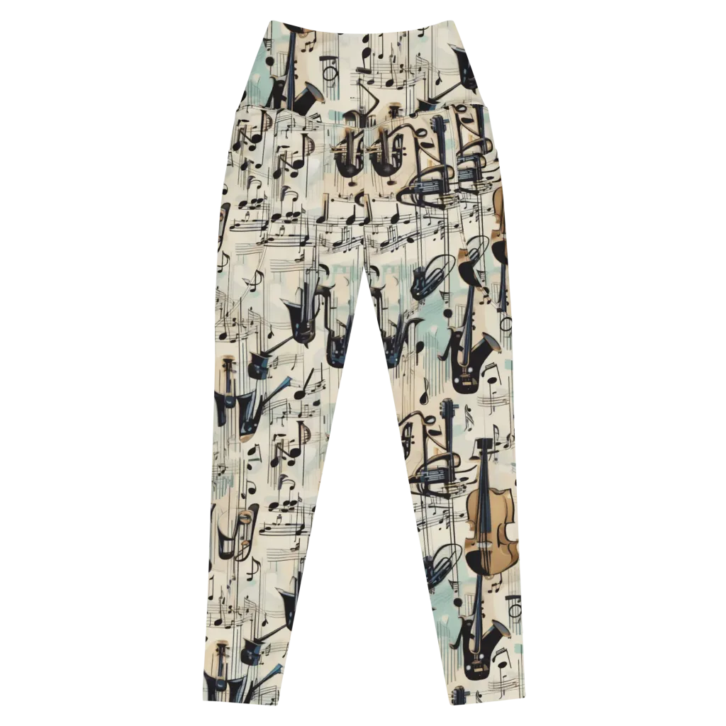 Midnight Symphony on Leggings with Pockets — Front