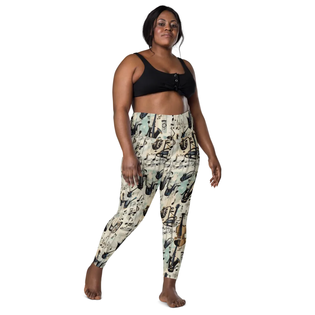 Midnight Symphony on Leggings with Pockets — Front
