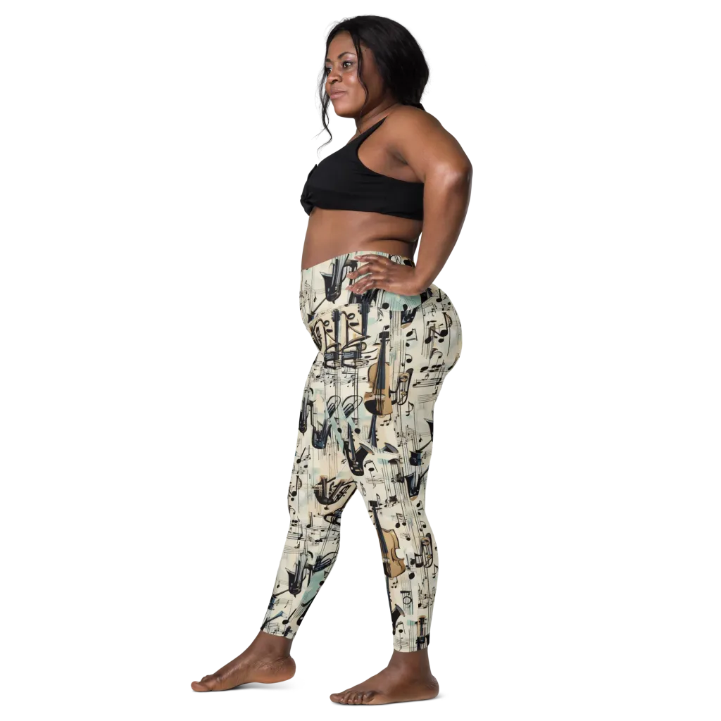 Midnight Symphony on Leggings with Pockets — Left