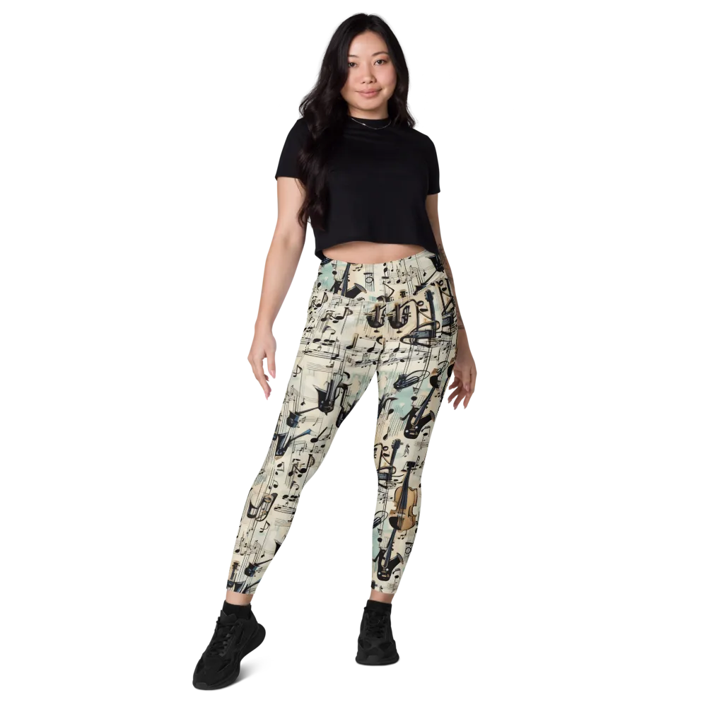 Midnight Symphony on Leggings with Pockets — Front