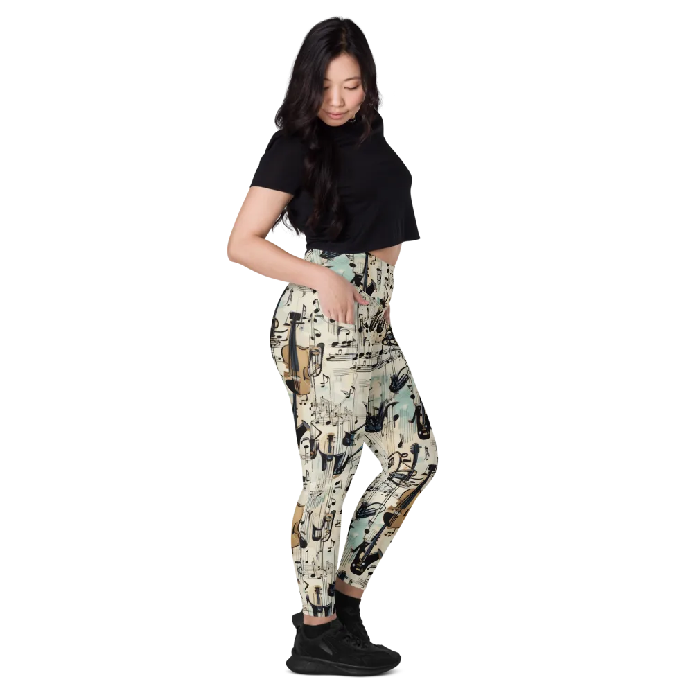 Midnight Symphony on Leggings with Pockets — Right