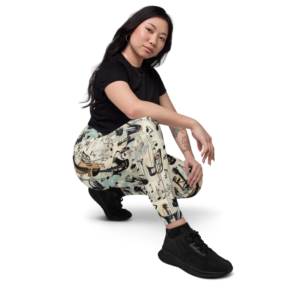 Midnight Symphony on Leggings with Pockets — Right Front