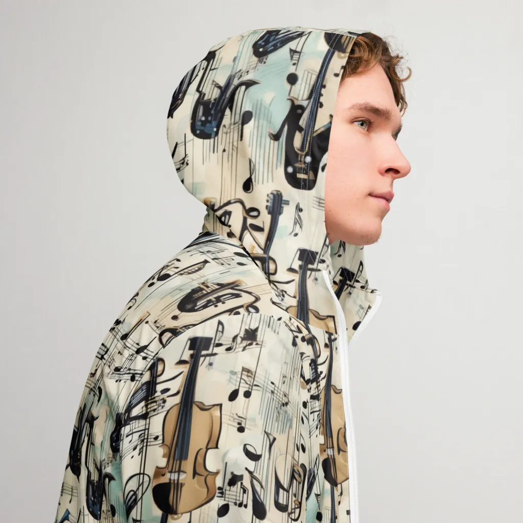 Midnight Symphony on Men's Windbreaker — Right