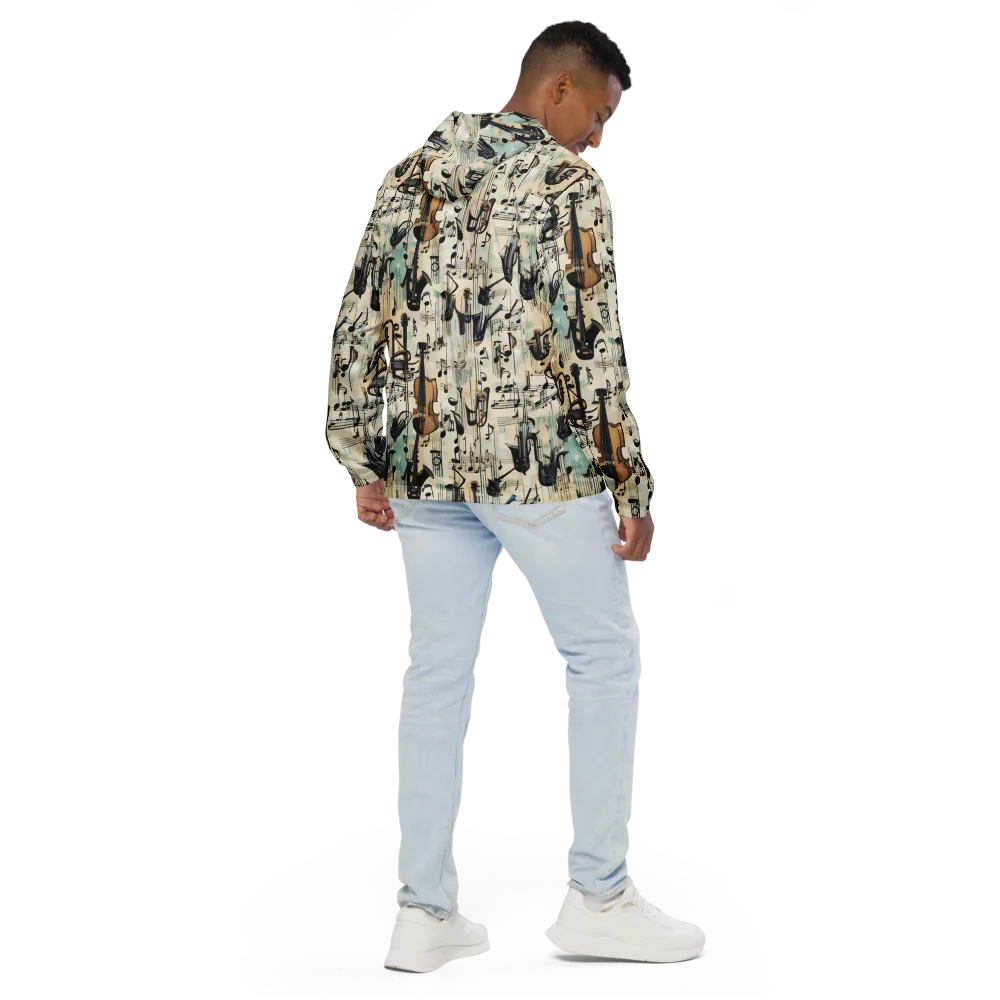 Midnight Symphony on Men's Windbreaker — Back