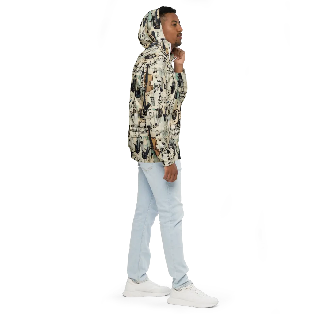 Midnight Symphony on Men's Windbreaker — Right