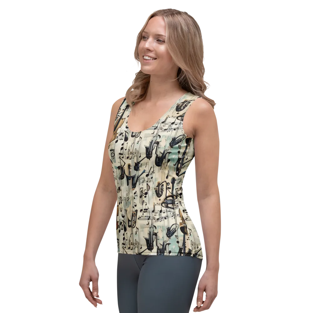 Midnight Symphony on Women's Tank Top — Left Front