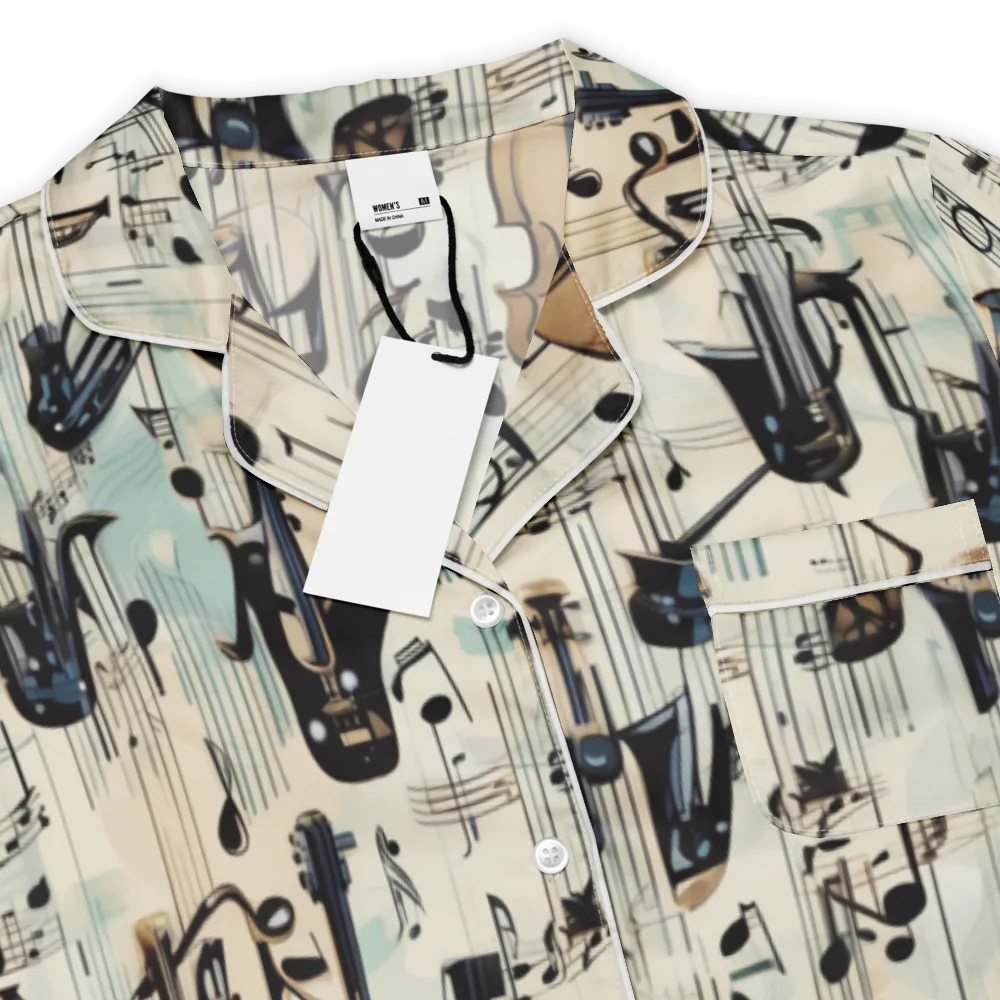 Midnight Symphony on Women's Short Sleeve Pajama Top — Product details