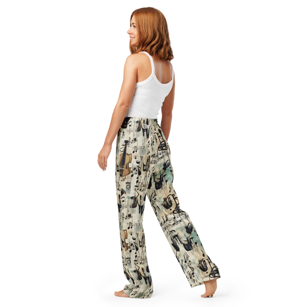 Midnight Symphony on Women's Pajama Pants — Back