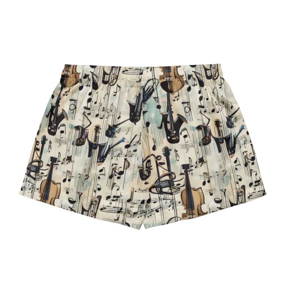 Midnight Symphony on Women's Pajama Shorts — Back