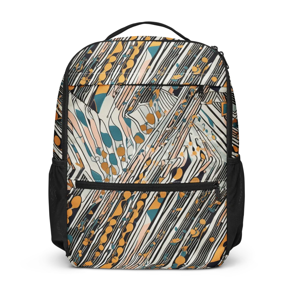 Art Deco Current on Utility Backpack — Front