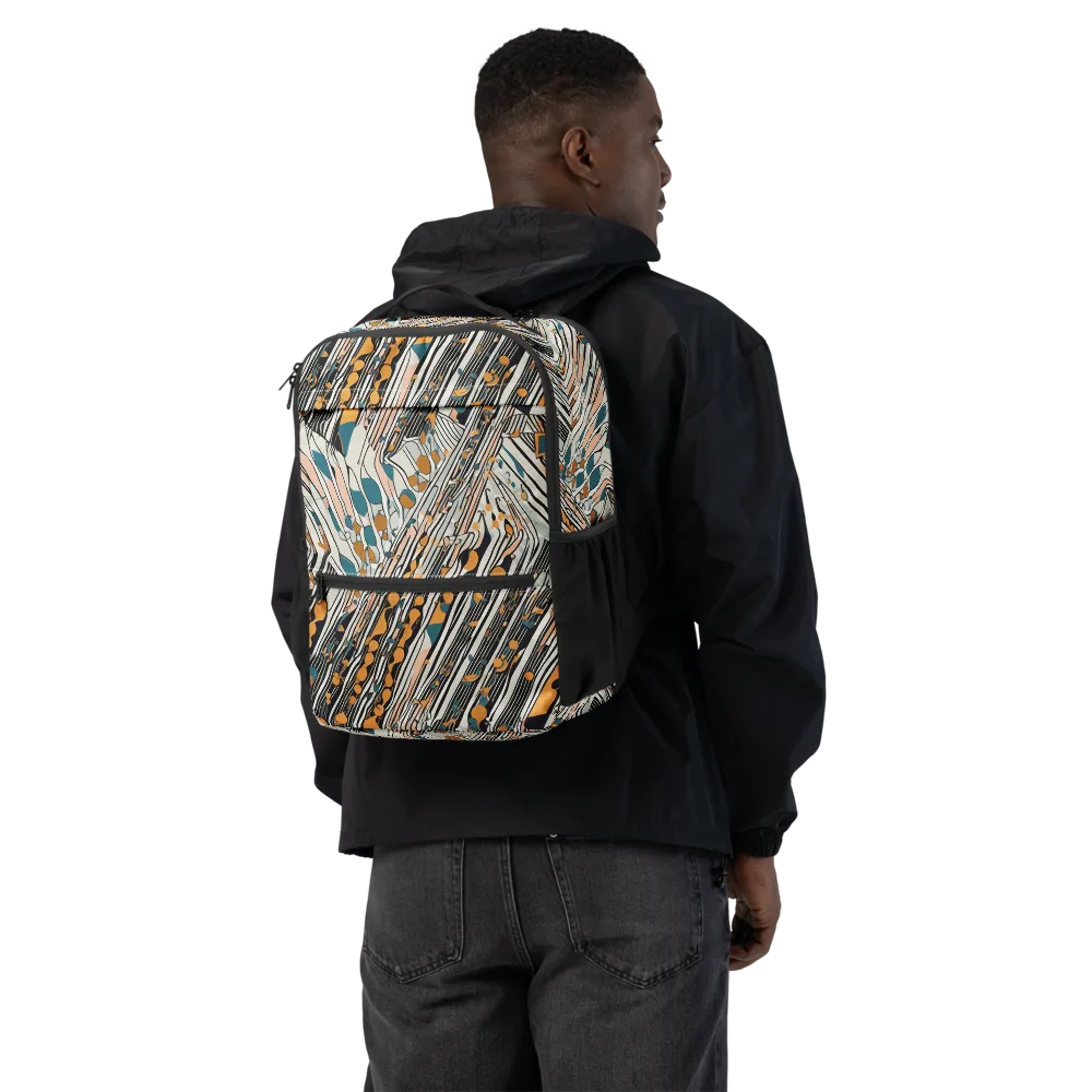 Art Deco Current on Utility Backpack — Back