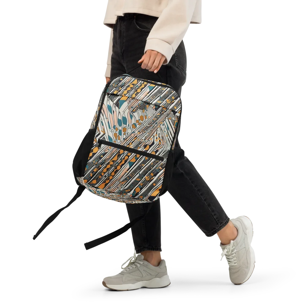 Art Deco Current on Utility Backpack — Front