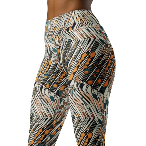 Art Deco Current on a Yoga Leggings