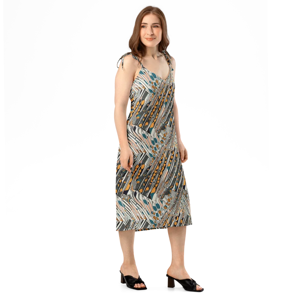 Art Deco Current on Slip Dress — Right Front