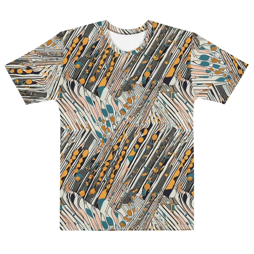Art Deco Current on Men's Cotton Crew Neck T-Shirt — Front