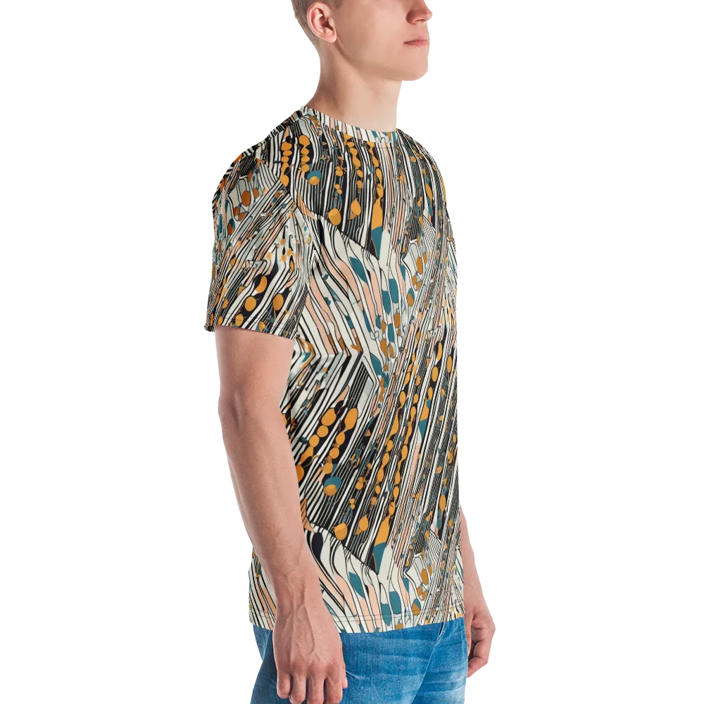 Art Deco Current on Men's Crew Neck T-Shirt — Right