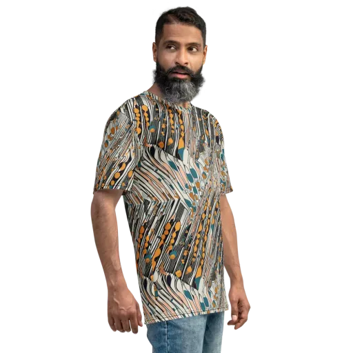 Art Deco Current on a Men's Crew Neck T-Shirt
