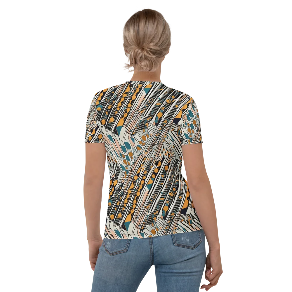 Art Deco Current on Women's Crew Neck T-Shirt — Back