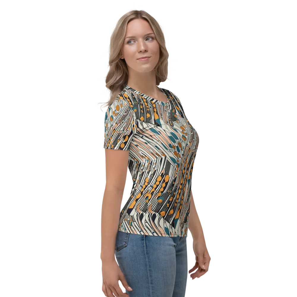 Art Deco Current on Women's Crew Neck T-Shirt — Right