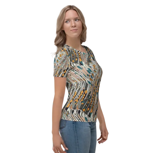 Art Deco Current on a Women's Crew Neck T-Shirt