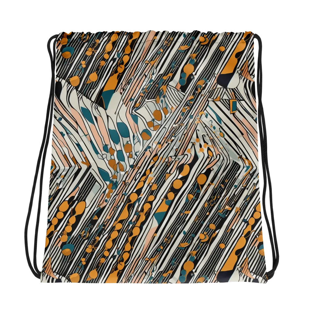 Art Deco Current on Drawstring Bag — Photo