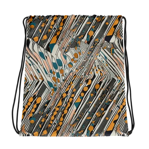 Art Deco Current on a Drawstring Bag
