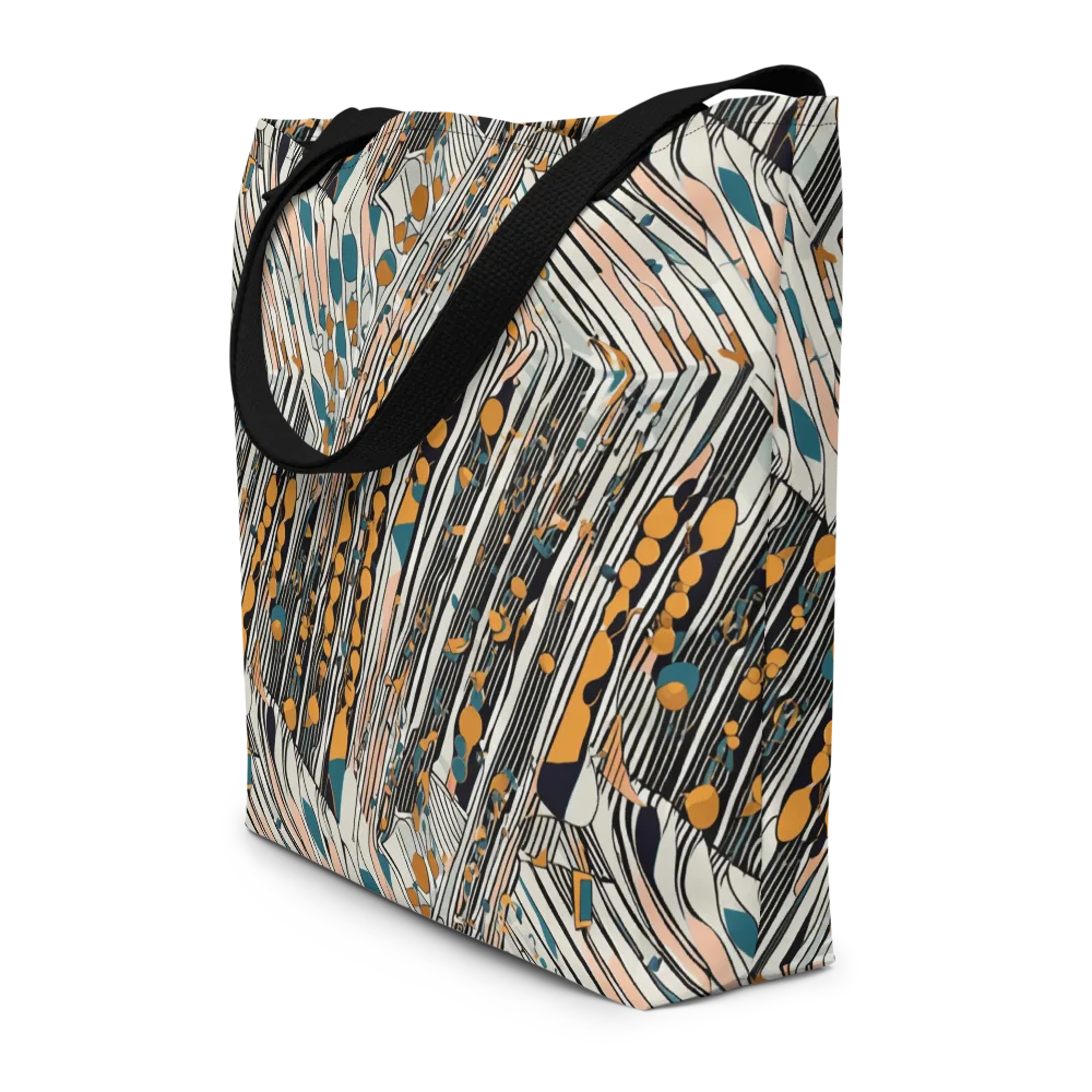 Art Deco Current on Large Tote Bag W/ Pocket — Front