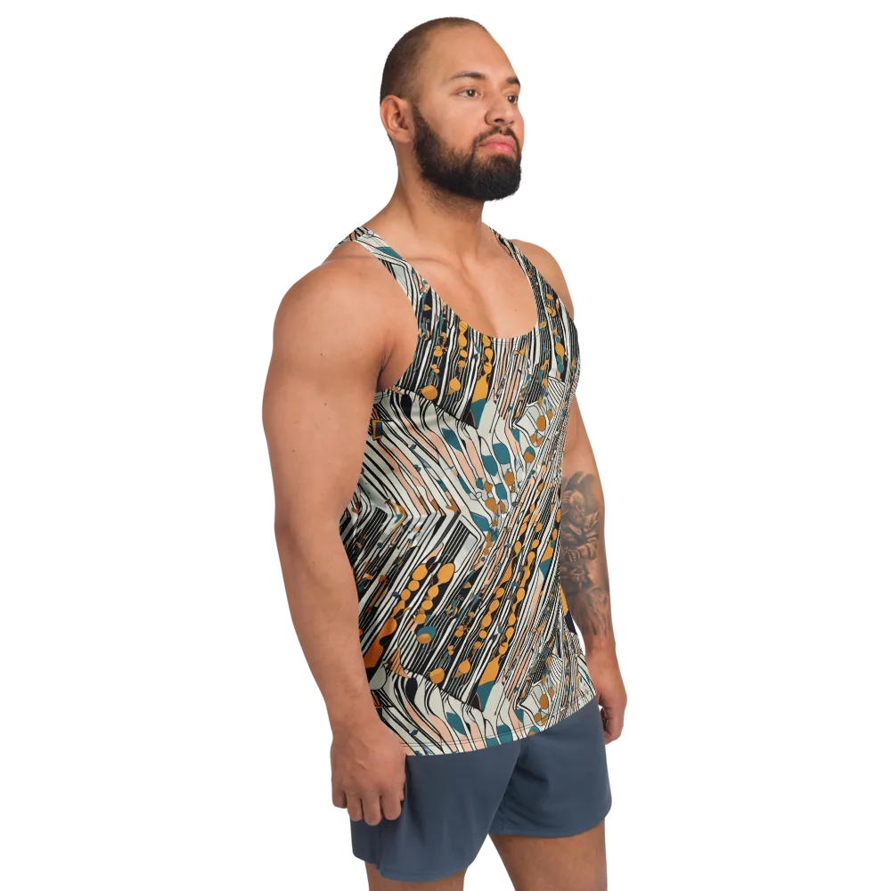Art Deco Current on Men's Tank Top — Right Front