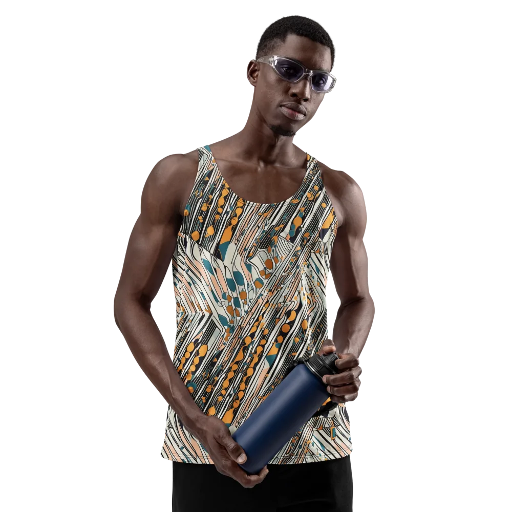 Art Deco Current on Men's Tank Top — Front