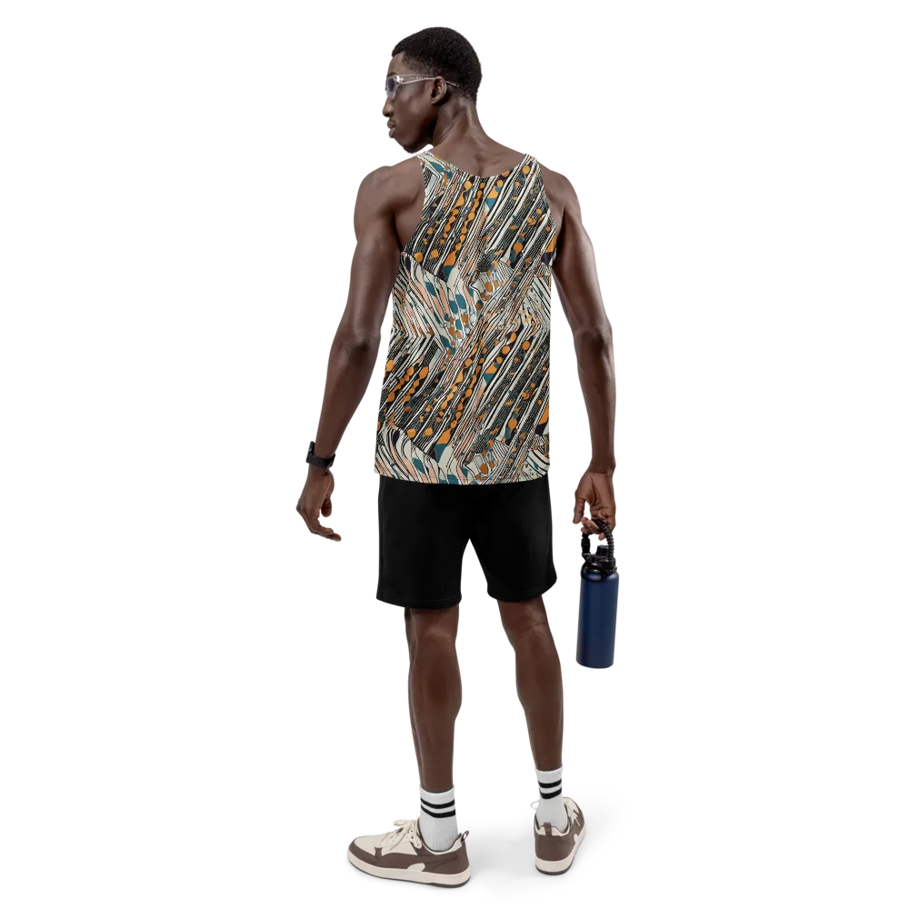 Art Deco Current on Men's Tank Top — Back