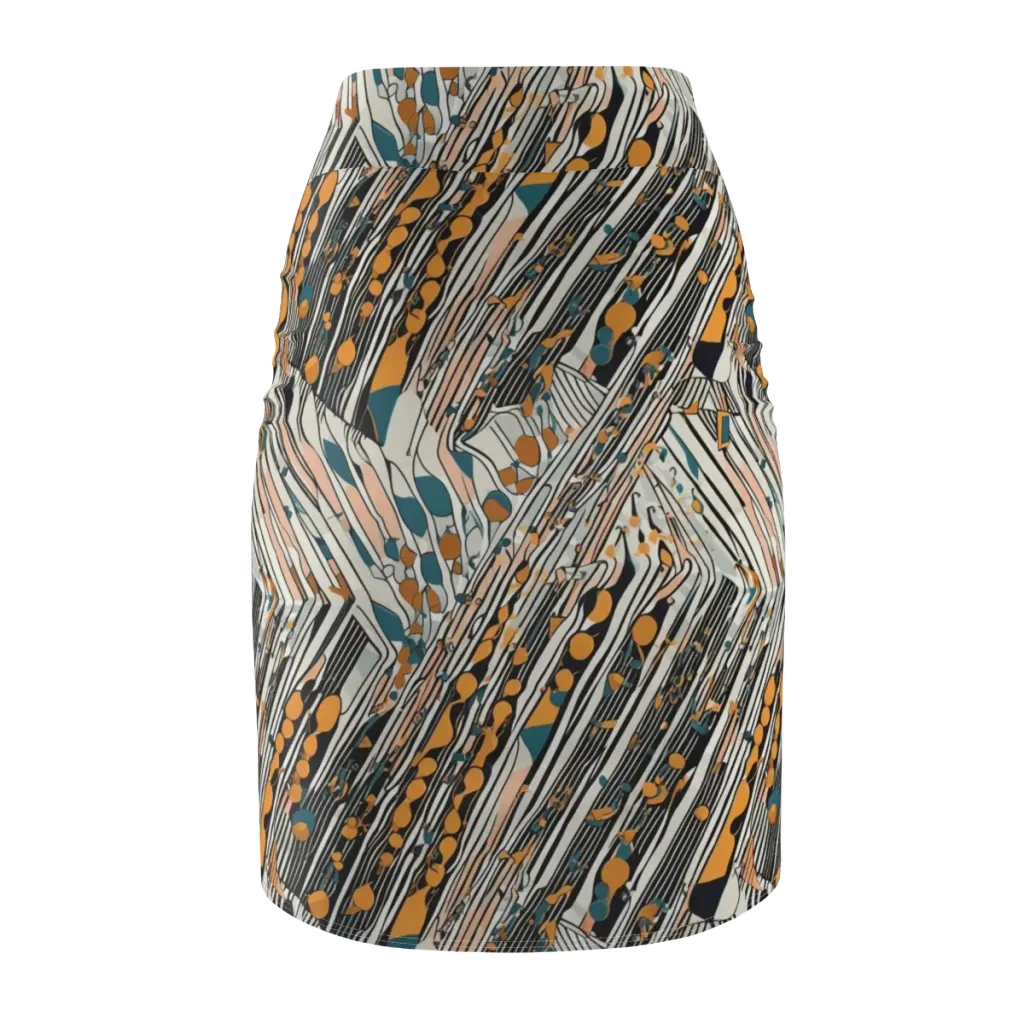 Art Deco Current on Pencil Skirt — Back