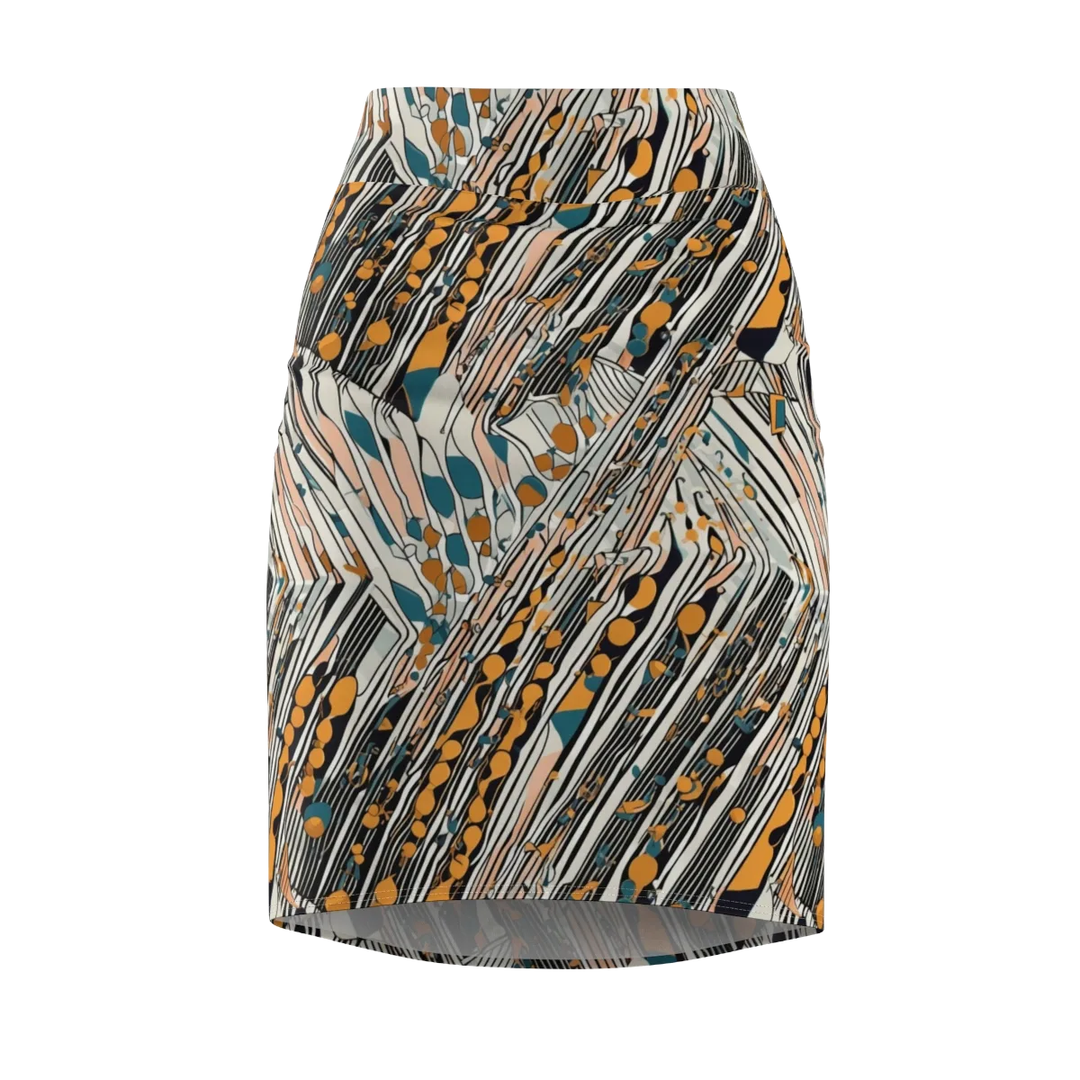 Art Deco Current on Pencil Skirt — Front