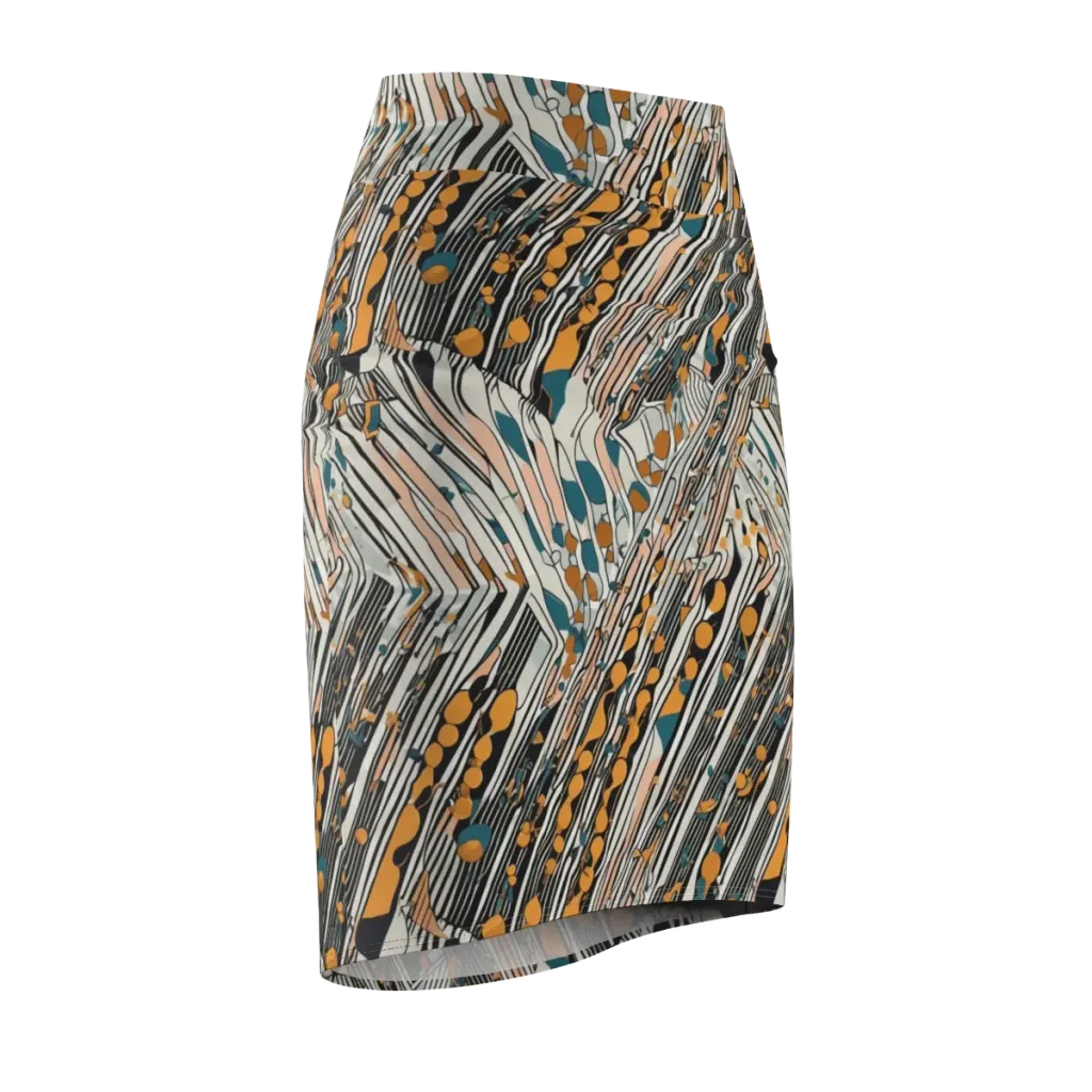 Art Deco Current on Pencil Skirt — Front Side