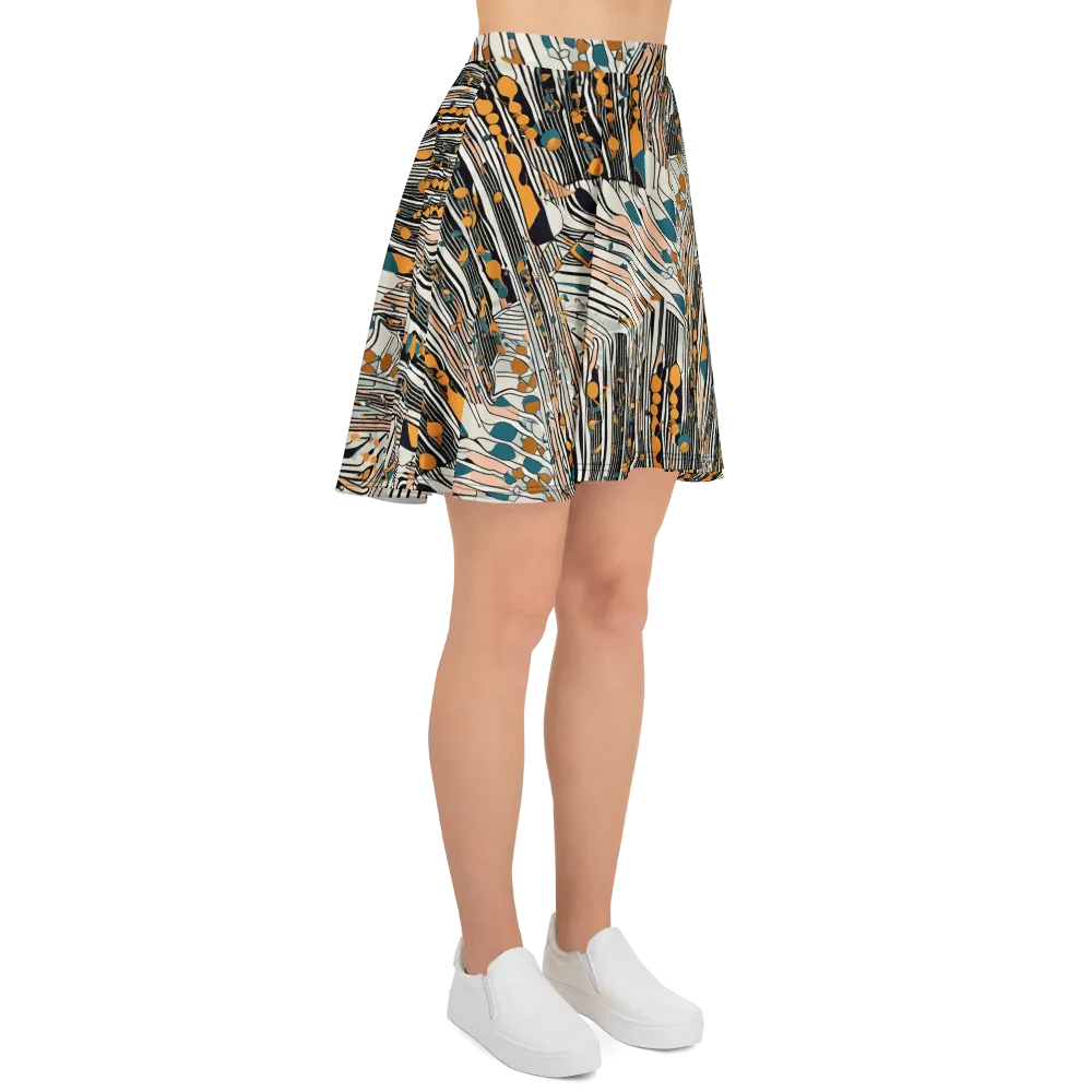 Art Deco Current on Skater Skirt — Right