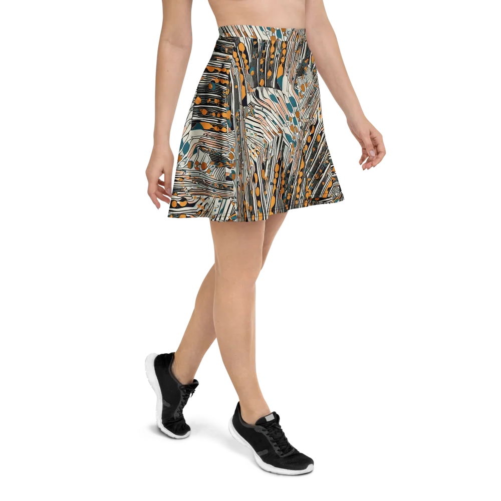 Art Deco Current on Skater Skirt — Right