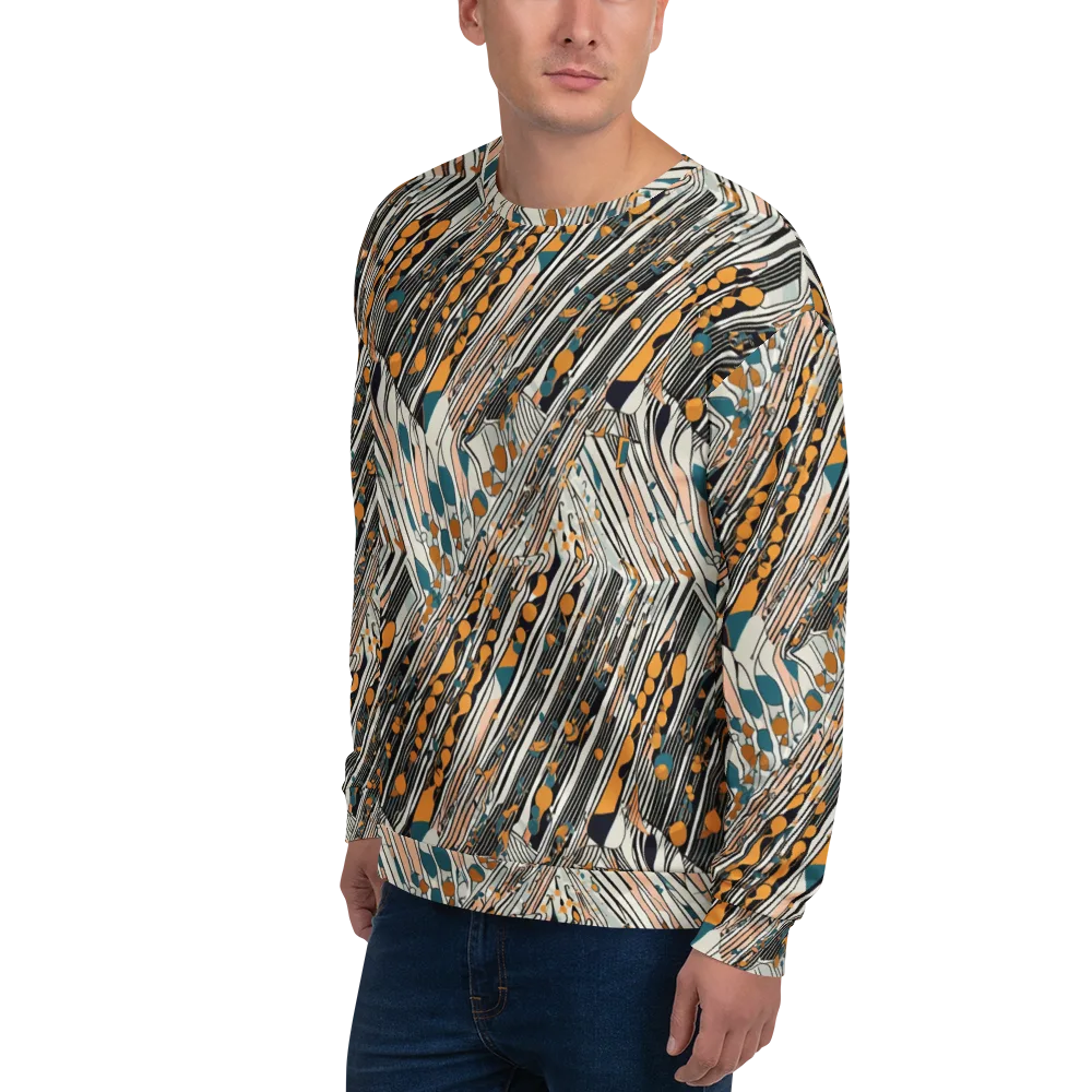 Art Deco Current on Sweatshirt — Left Front
