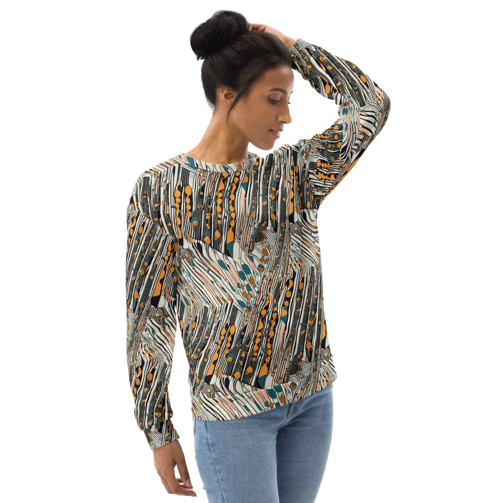 Art Deco Current on Sweatshirt — Right Front