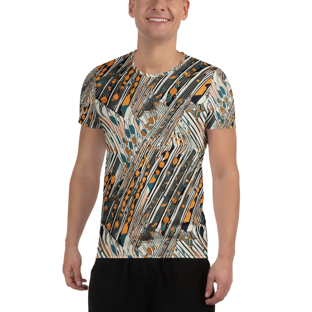 Art Deco Current on Men's Athletic T-Shirt — Front
