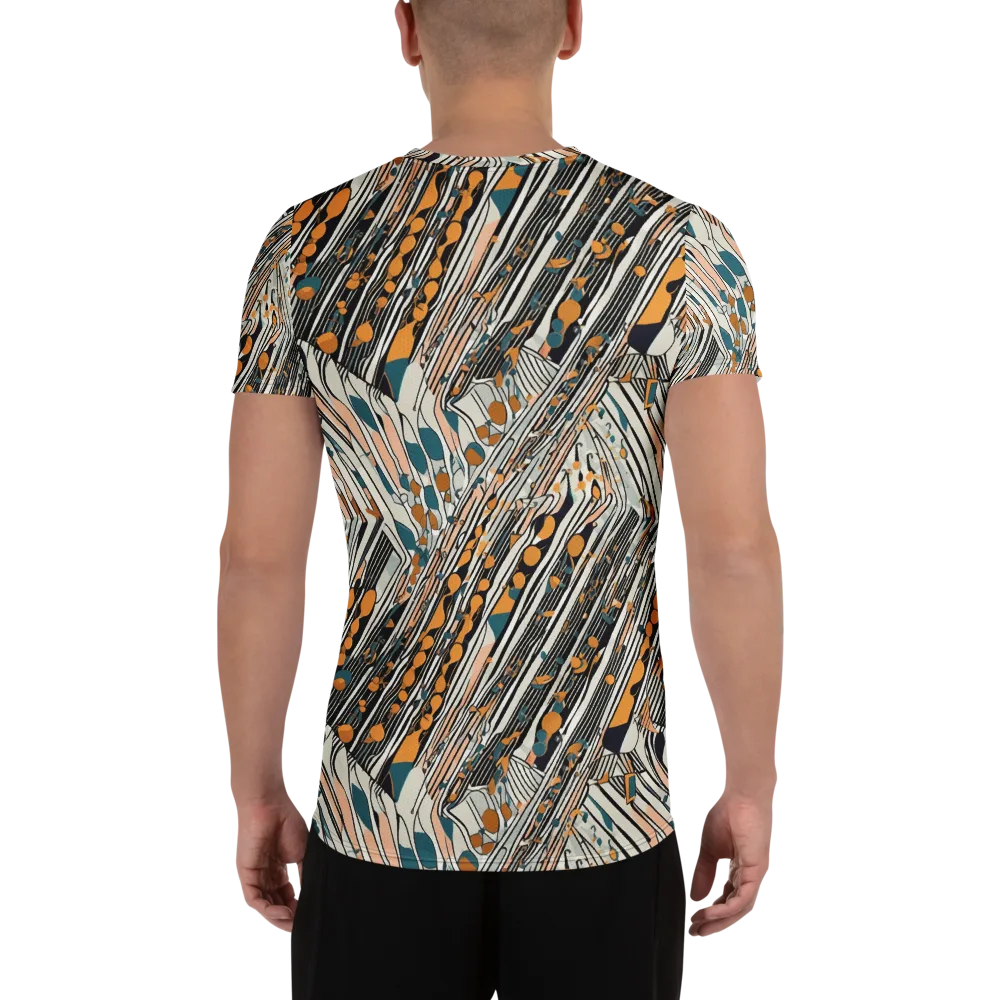 Art Deco Current on Men's Athletic T-Shirt — Back