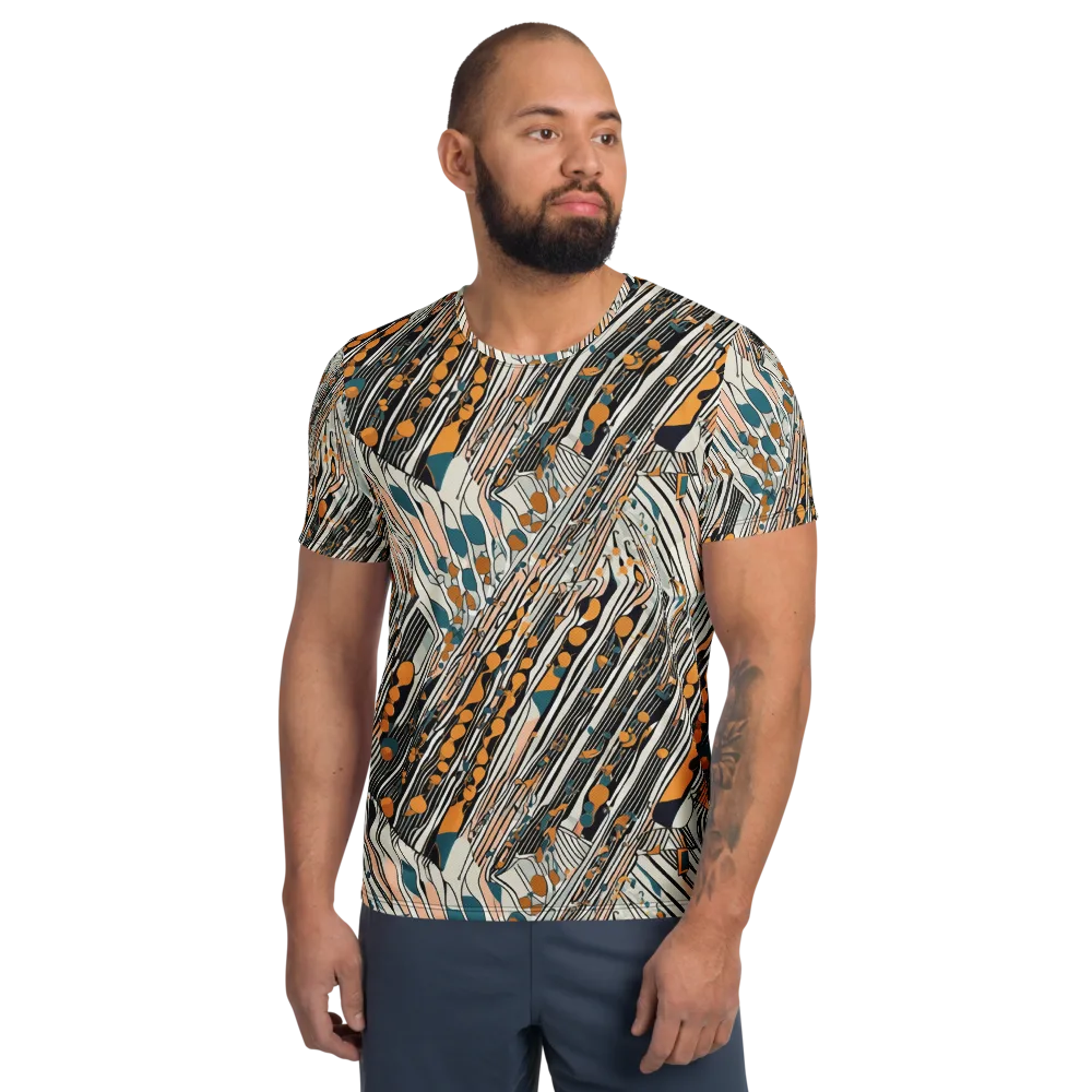 Art Deco Current on Men's Athletic T-Shirt — Front