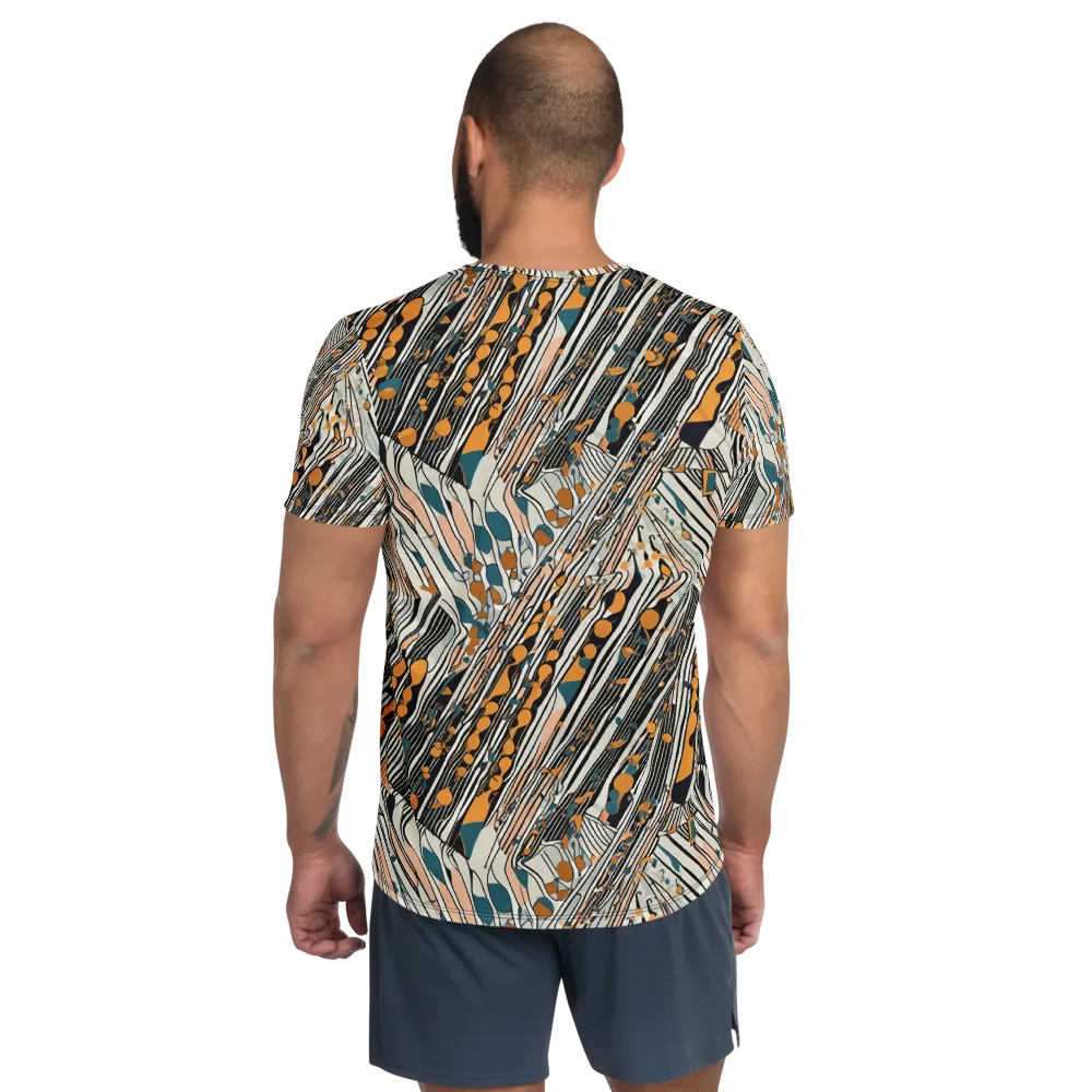 Art Deco Current on Men's Athletic T-Shirt — Back