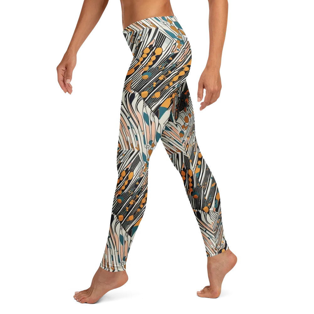 Art Deco Current on Leggings — Left