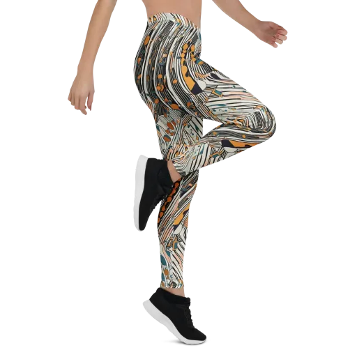 Art Deco Current on a Leggings
