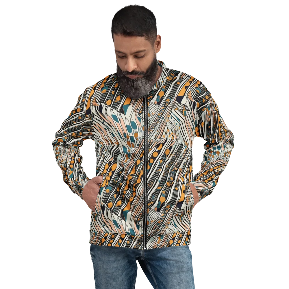 Art Deco Current on Bomber Jacket — Front