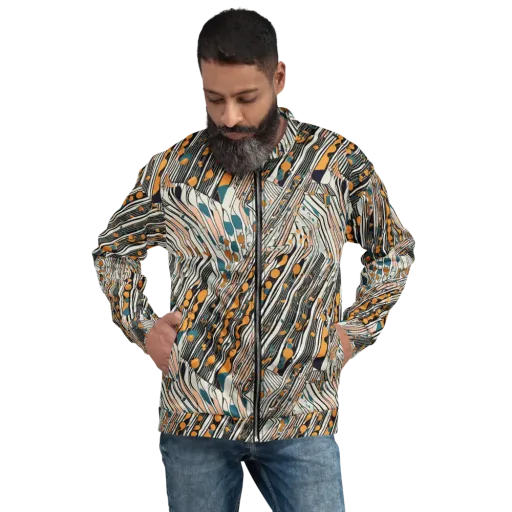 Art Deco Current on a Bomber Jacket